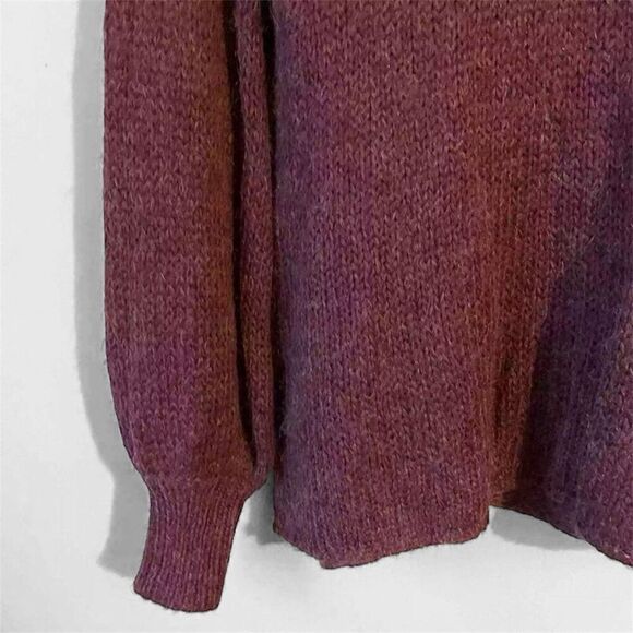 Free People Baltic Fairisle Sweater Berry Comno Wool Alpaca Blend Size XS NWOT - Picture 7 of 14